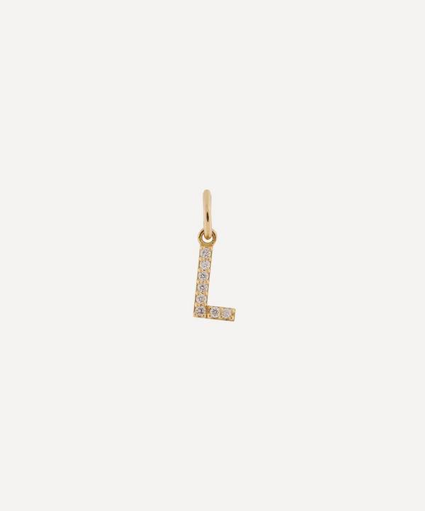 Liberty - 18ct Gold Letter L Diamond Alphabet Pendant image number 0