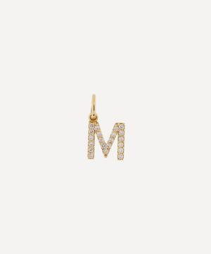 18ct Gold Letter M Diamond Alphabet Pendant