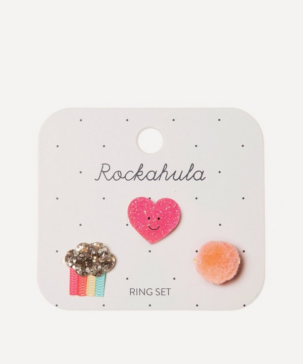 Rockahula - Happy Heart Ring Set of Three image number null