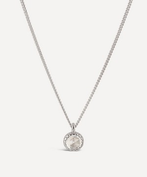 Dinny Hall - Silver Gem Drop Small Rose Cut White Topaz Pendant Necklace image number 0