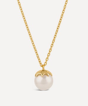 Dinny Hall - 22ct Gold Plated Vermeil Silver Gem Drop Large Freshwater Pearl Pendant Necklace image number 0