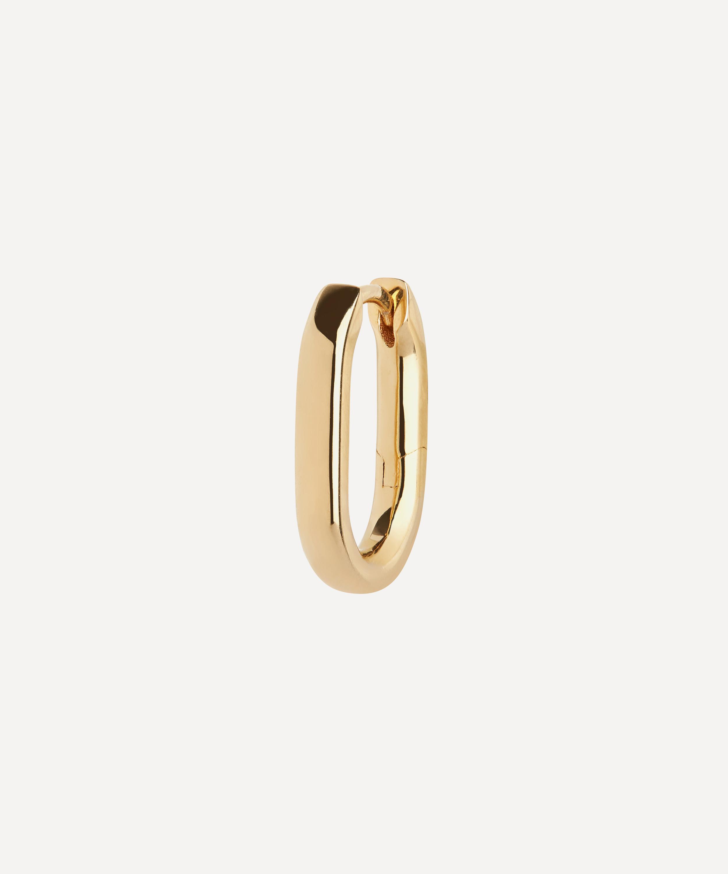 Maria Black - Gold-Plated Slick Single Huggie Hoop Earring image number 0
