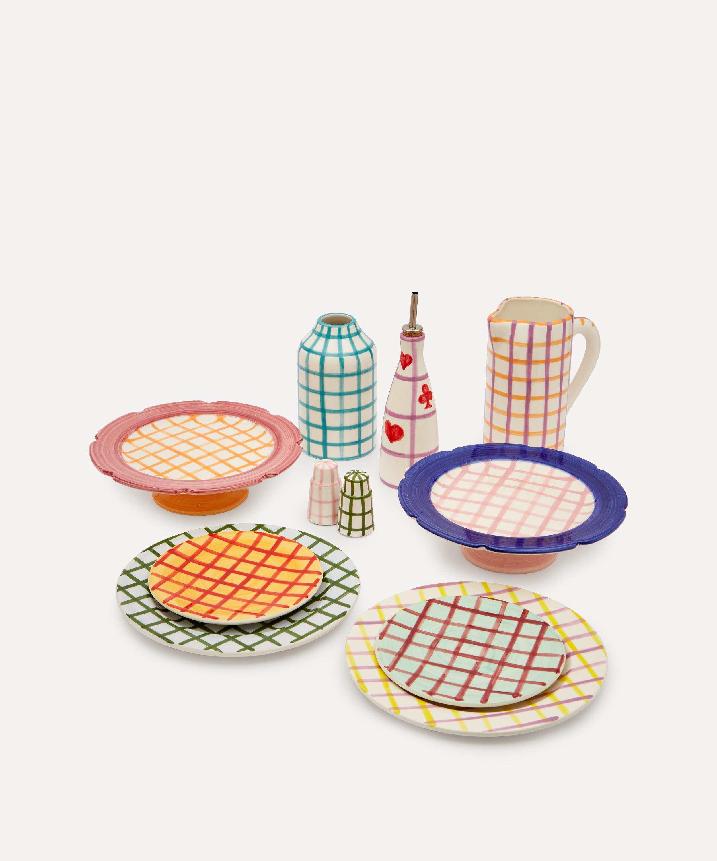 Salt N’ Pepa Salt & Pepper Dispenser in Pink & Forest Green Gingham