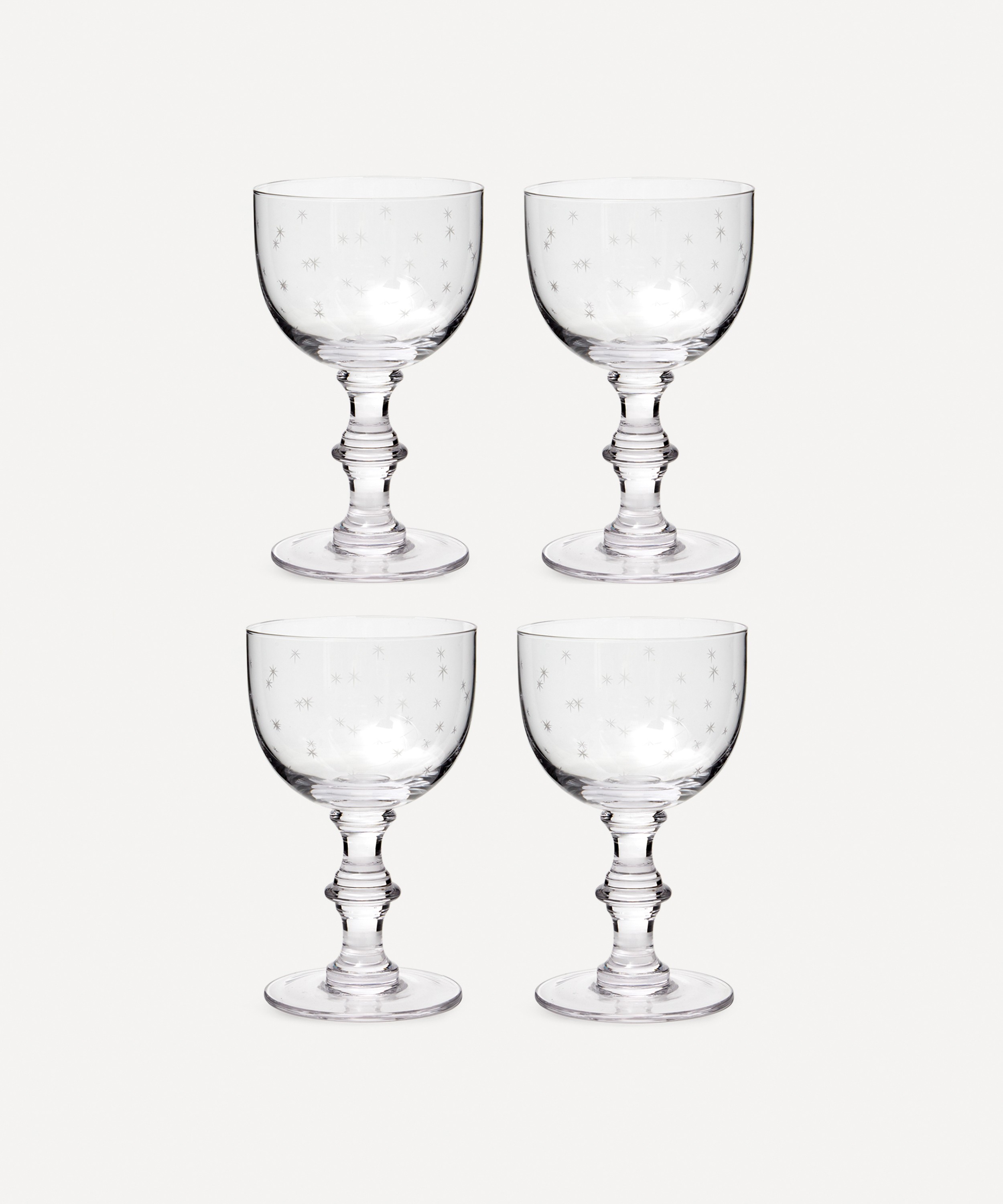 Crystal Cocktail Glasses with Stars Design, Set of 4 – Paloma and Co.