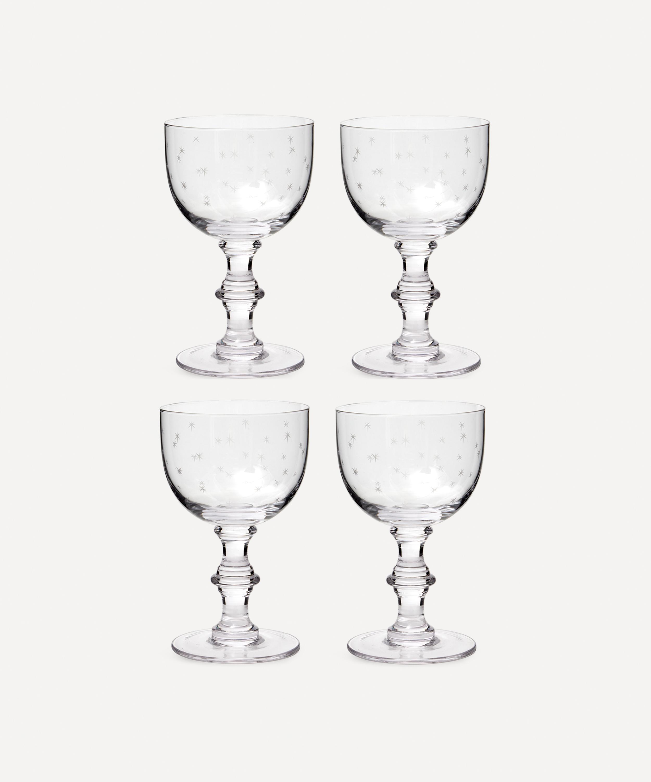 The Vintage List - Stars Crystal Wine Goblets Set of Four image number 3