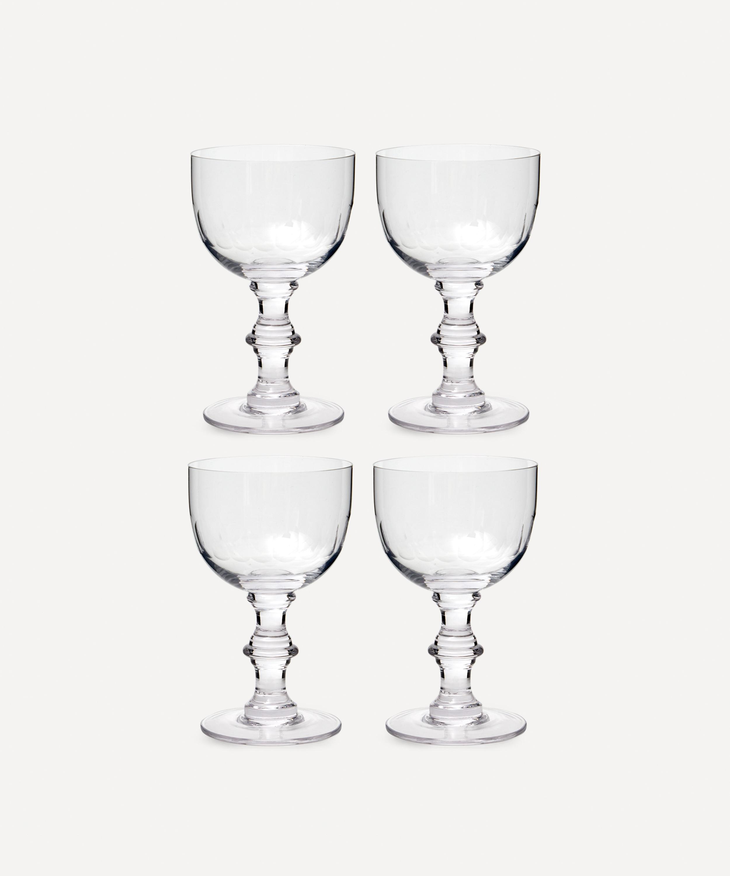 The Vintage List - Lens Crystal Wine Goblets Set of Four image number 1