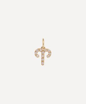 18ct Gold Aries Diamond Celestial Pendant