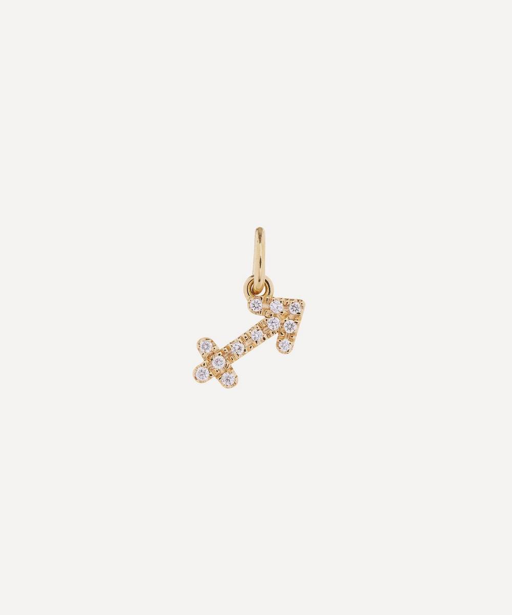 Liberty - 18ct Gold Sagittarius Diamond Celestial Pendant