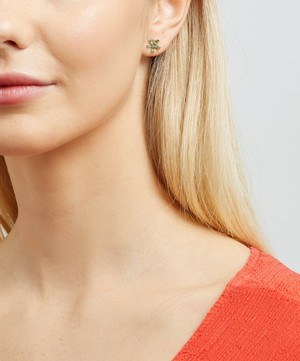 Liberty - 9ct Gold Bloomy Emerald Single Stud Earring image number 1