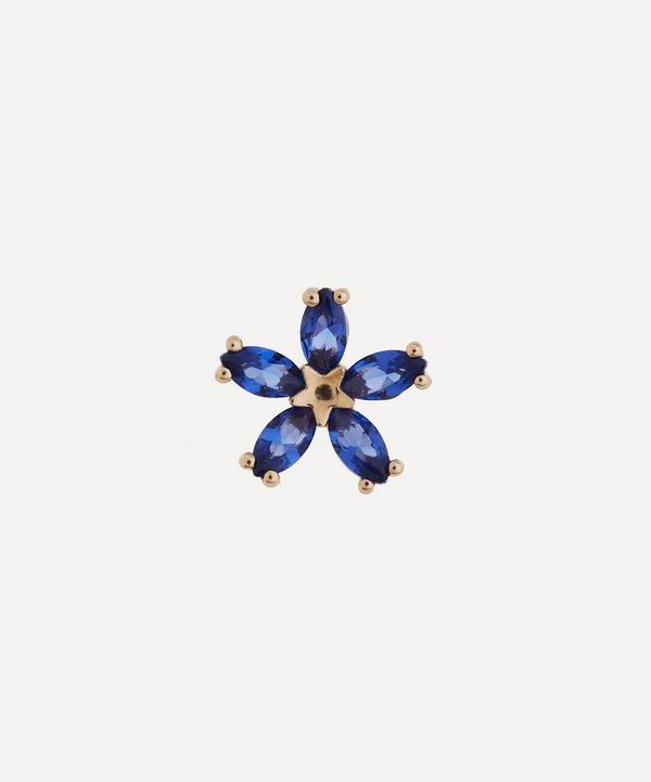 Liberty - 9ct Gold Bloomy Blue Sapphire Single Stud Earring image number null