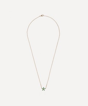 Liberty - 9ct Gold Bloomy Emerald Pendant Necklace image number 2