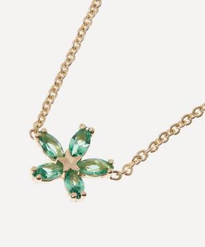 Liberty - 9ct Gold Bloomy Emerald Pendant Necklace image number 3