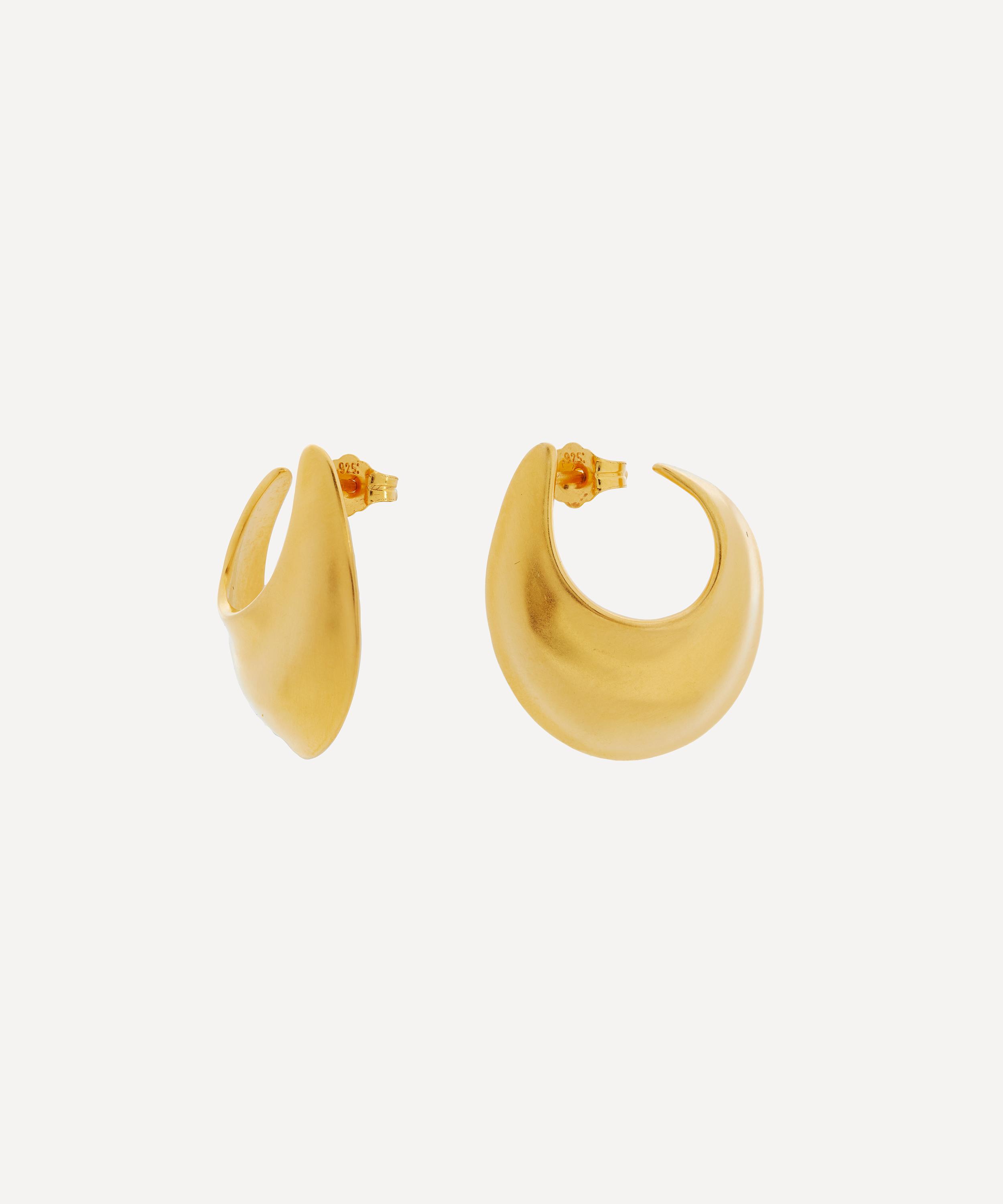 By Pariah - 14ct Gold Plated Vermeil Silver The Sabine Hoop Earrings image number 2