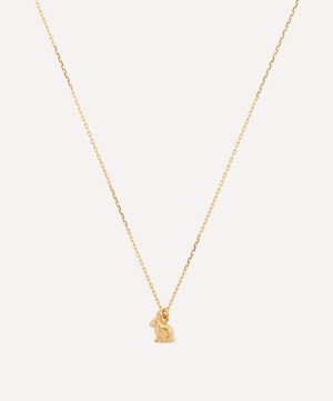 Alex Monroe - 18ct Gold Teeny Tiny Sitting Bunny Pendant Necklace image number 0