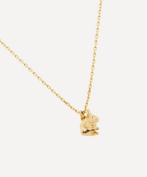 Alex Monroe - 18ct Gold Teeny Tiny Sitting Bunny Pendant Necklace image number 3
