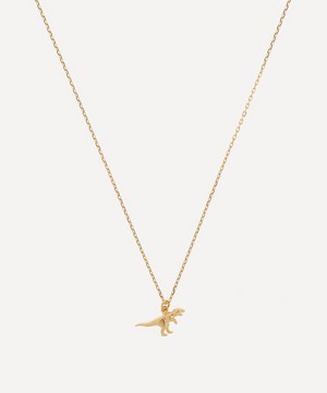 Alex Monroe - 18ct Gold Teeny Tiny Tyrannosaurus Rex Pendant Necklace image number 0