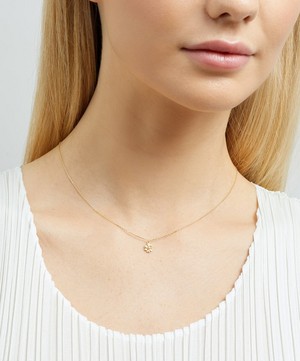 Alex Monroe - 18ct Gold Teeny Tiny Diamond Daisy Pendant Necklace image number 1
