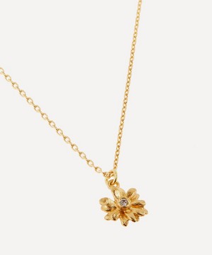 Alex Monroe - 18ct Gold Teeny Tiny Diamond Daisy Pendant Necklace image number 3
