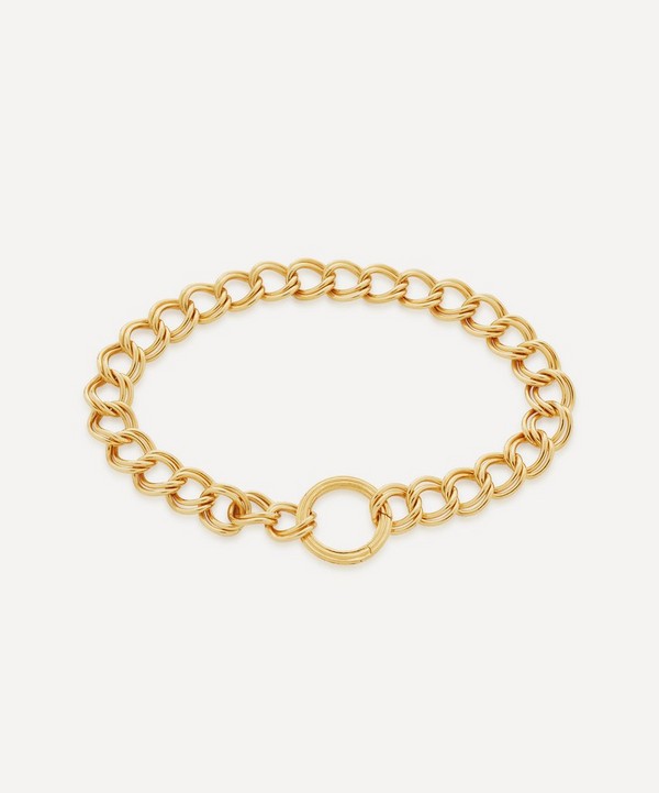 Monica Vinader - 18ct Gold Plated Vermeil Silver Groove Curb Chain Bracelet image number null