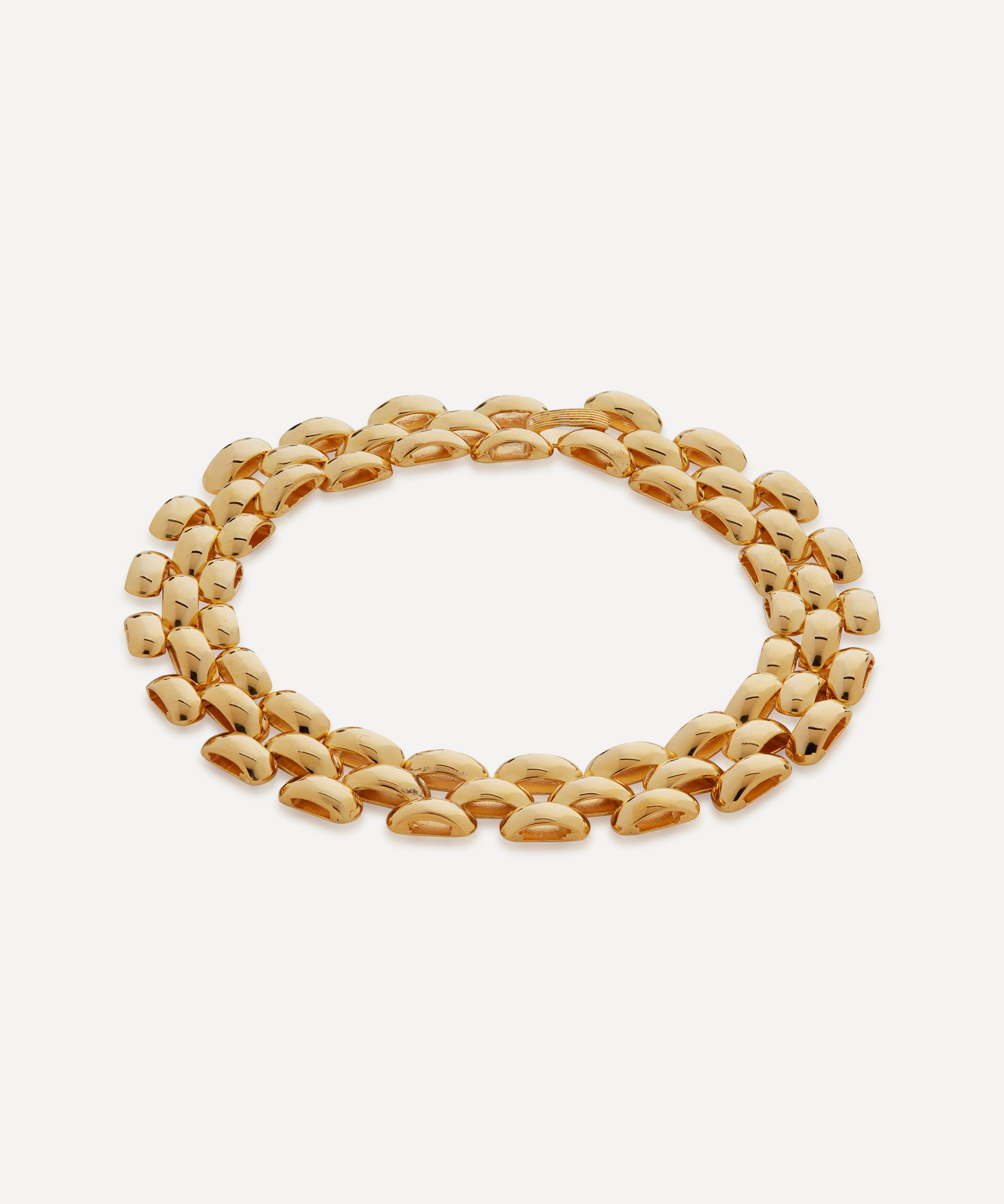 Wide 18K Gold Foundation Bracelet | Thick Square Chain Bracelet | Cadar Small