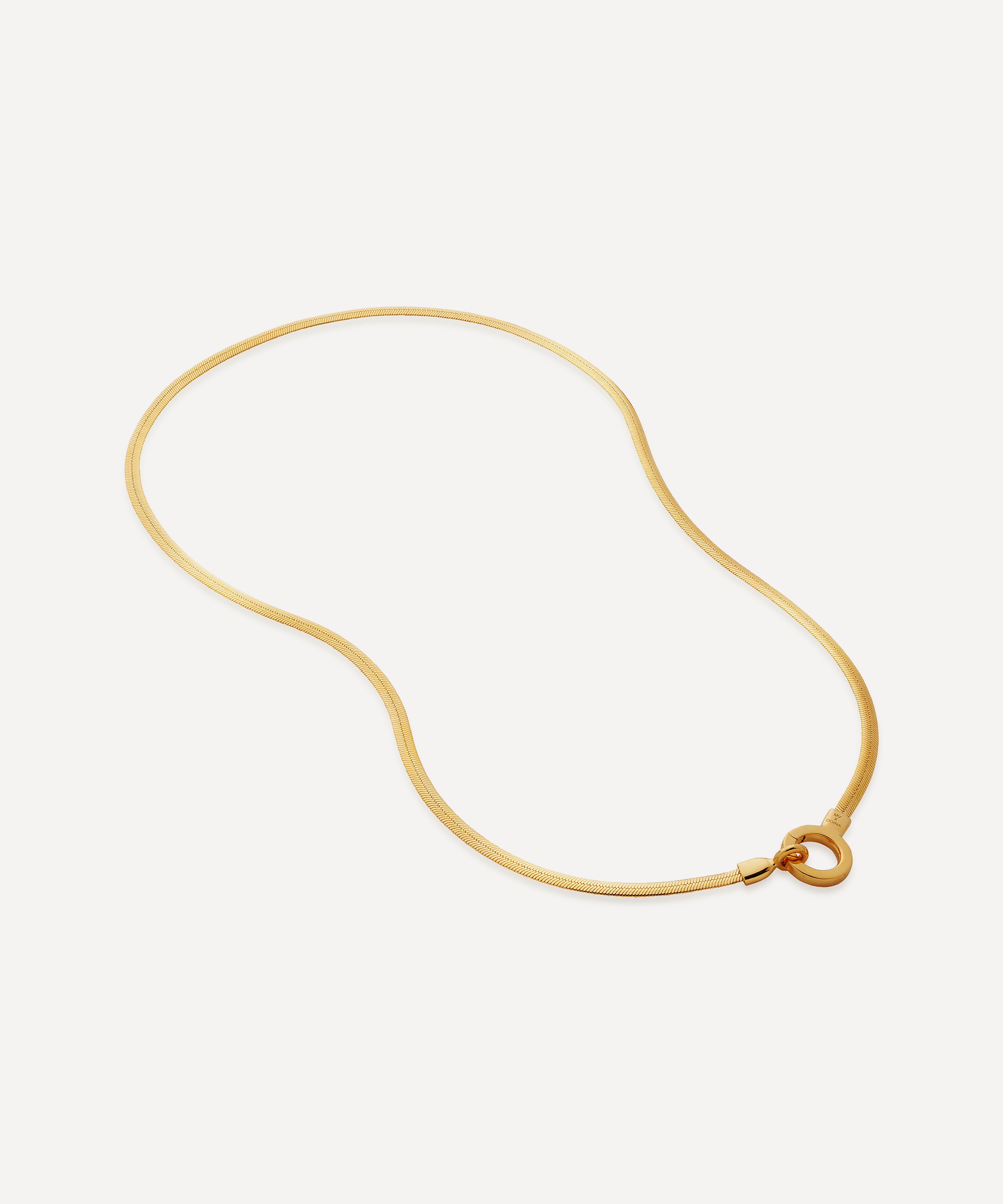 Monica Vinader - 18ct Gold Plated Vermeil Silver Snake Chain Necklace image number 0
