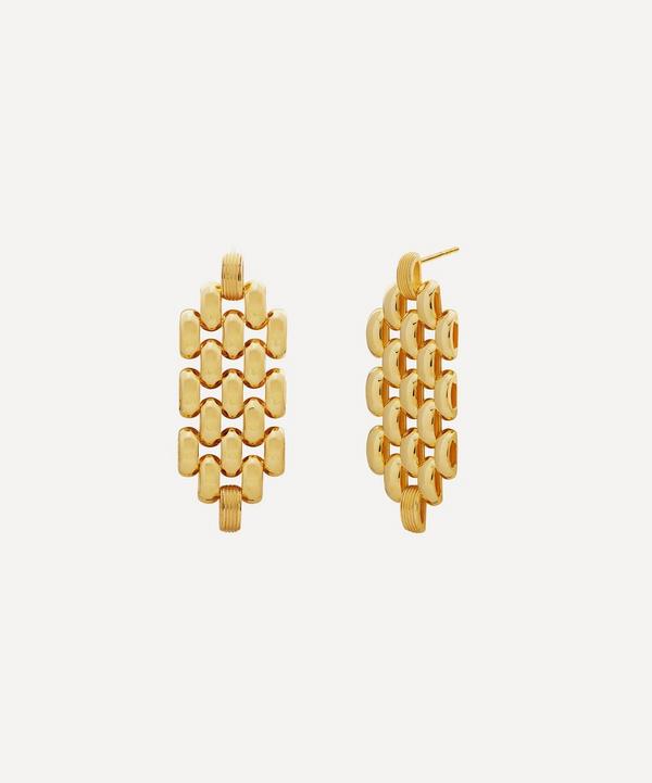 Monica Vinader - 18ct Gold Plated Vermeil Silver Heirloom Chain Cocktail Earrings image number null