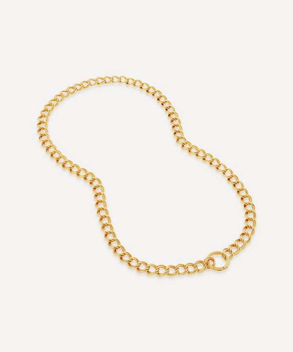 Monica Vinader - 18ct Gold Plated Vermeil Silver Groove Curb Chain Necklace image number null