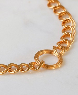 Monica Vinader - 18ct Gold Plated Vermeil Silver Groove Curb Chain Necklace image number 3