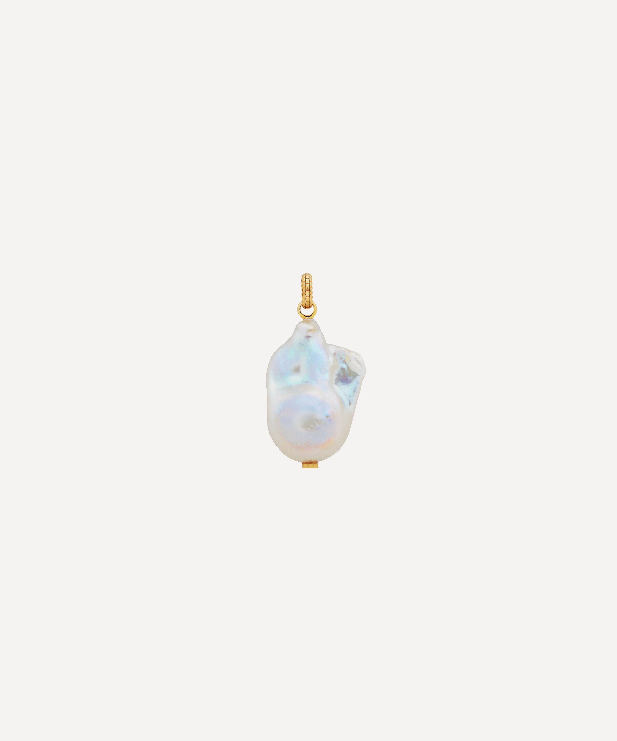 Monica Vinader - 18ct Gold Plated Vermeil Silver Large Baroque Pearl Pendant Charm