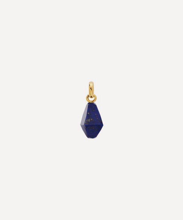 Monica Vinader - 18ct Gold Plated Vermeil Silver Lapis Pendant Charm image number null