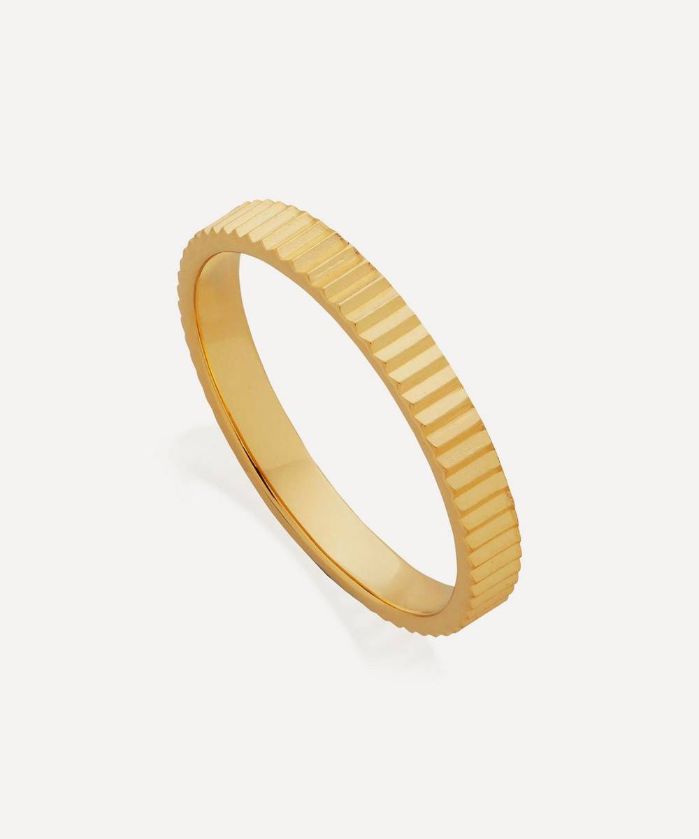 Monica Vinader - 18ct Gold Plated Vermeil Silver Disco Ring