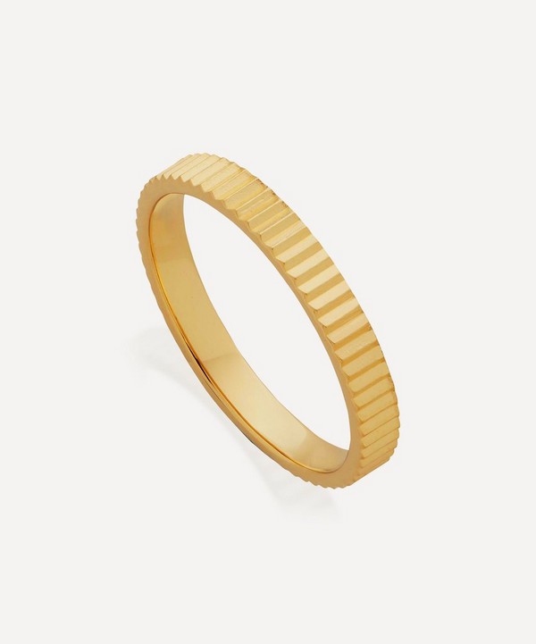 Monica Vinader - 18ct Gold Plated Vermeil Silver Disco Ring image number null