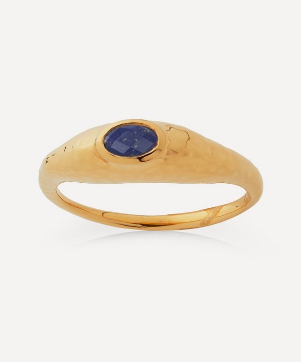Monica Vinader - 18ct Gold Plated Vermeil Silver Deia Lapis Ring image number null