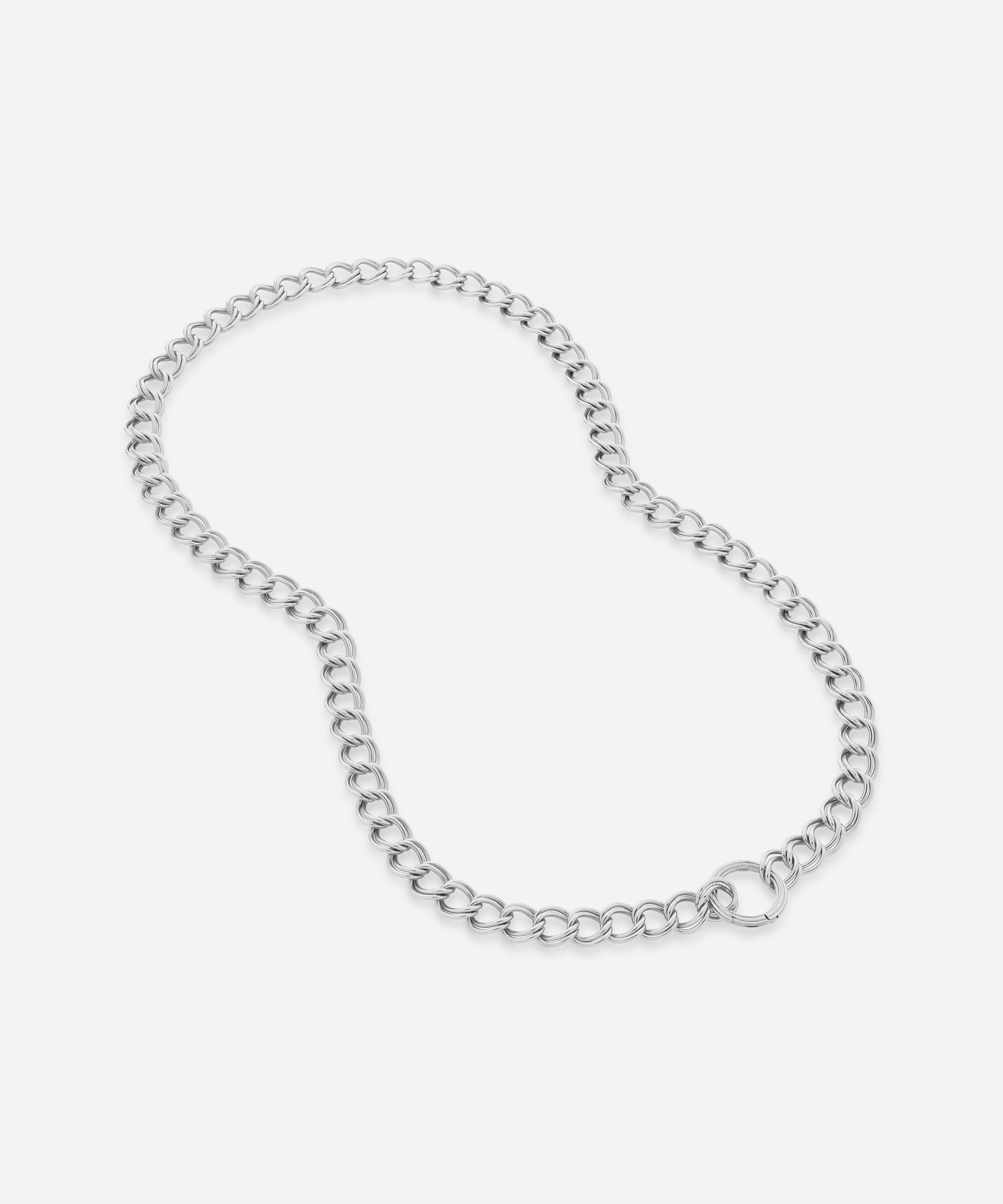 Monica Vinader - Silver Groove Curb Chain Necklace image number 0