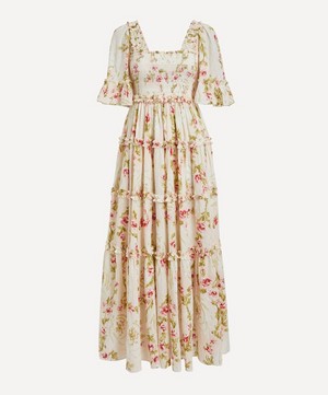 Needle & Thread - Waltzing Blooms Cotton Smocked Ankle Gown image number 0