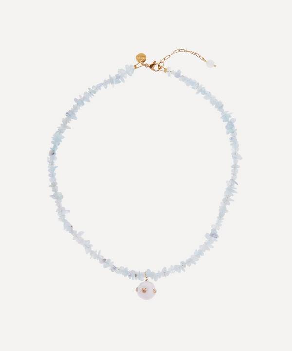 Mayol - Gold-Plated The Pacific Baroque Pearl and Aquamarine Beaded Necklace