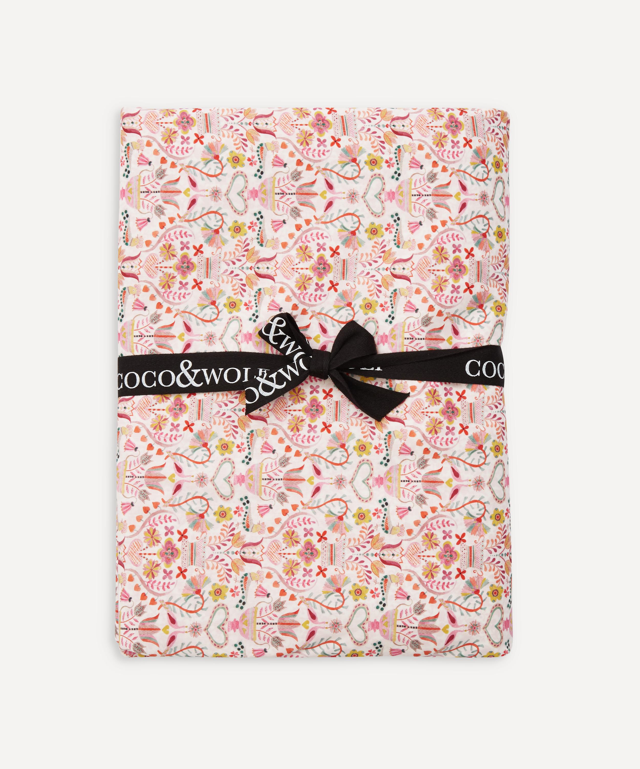 Coco & Wolf - Love Birds and Floral Stencil Super King Duvet Cover Set image number 2
