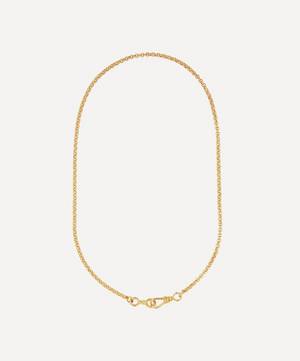 Gold Plated Vermeil Silver Locked Chain Necklace