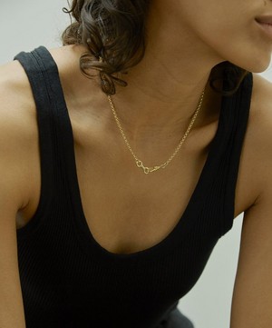 Otiumberg - Gold Plated Vermeil Silver Locked Chain Necklace image number 1