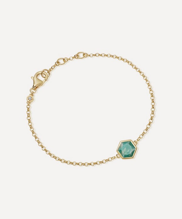 Astley Clarke - 18ct Gold Plated Vermeil Silver Deco Amazonite Bracelet image number null