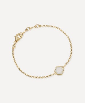 Astley Clarke - 18ct Gold Plated Vermeil Silver Deco Moonstone Bracelet image number 0