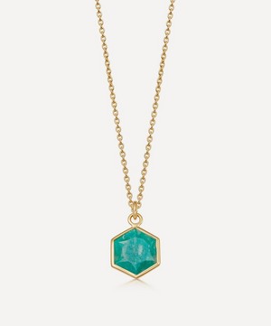 Astley Clarke - 18ct Gold Plated Vermeil Silver Deco Amazonite Pendant Necklace image number 0