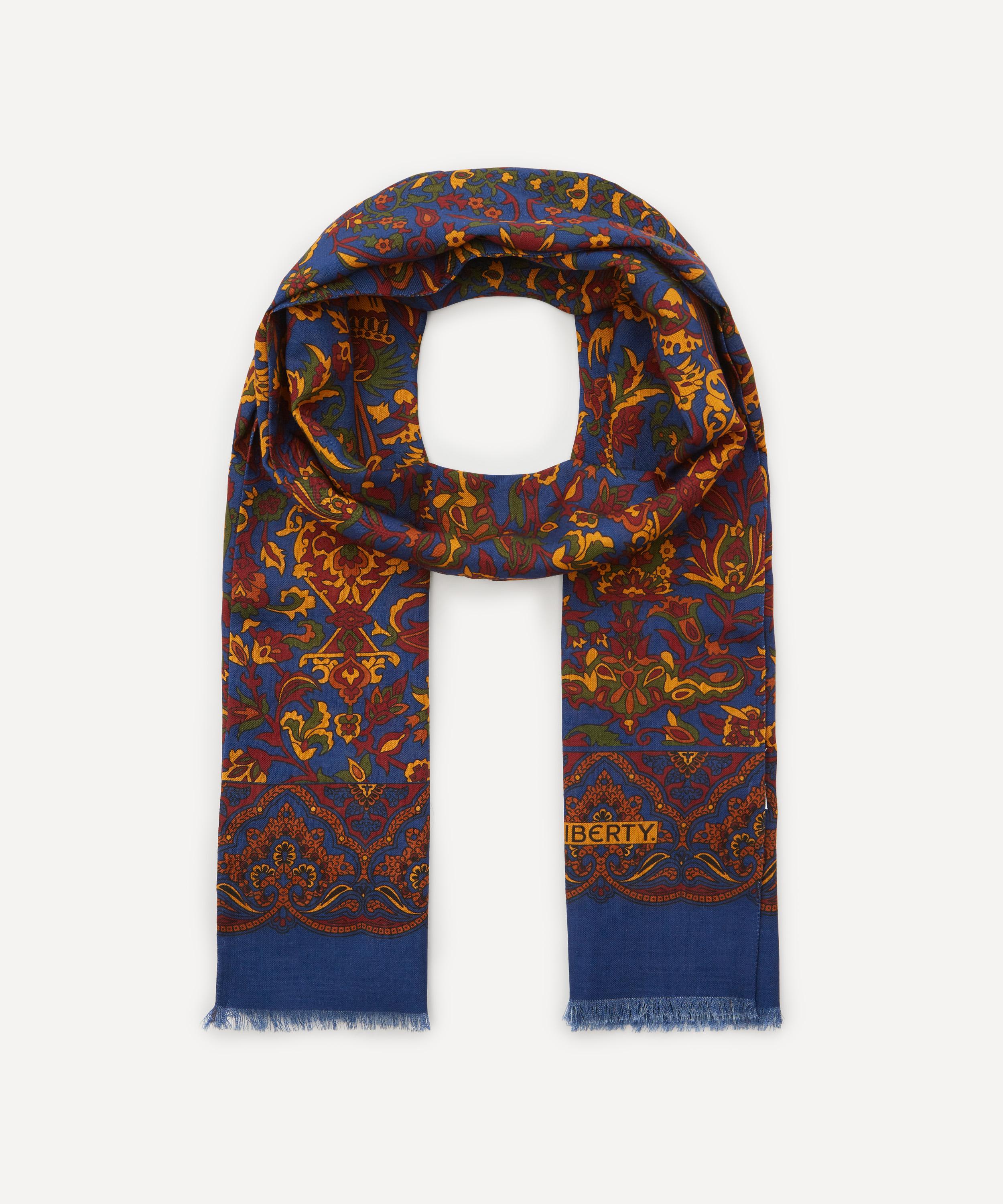 Liberty - Harvur Wool-Silk Fringed Scarf image number 1