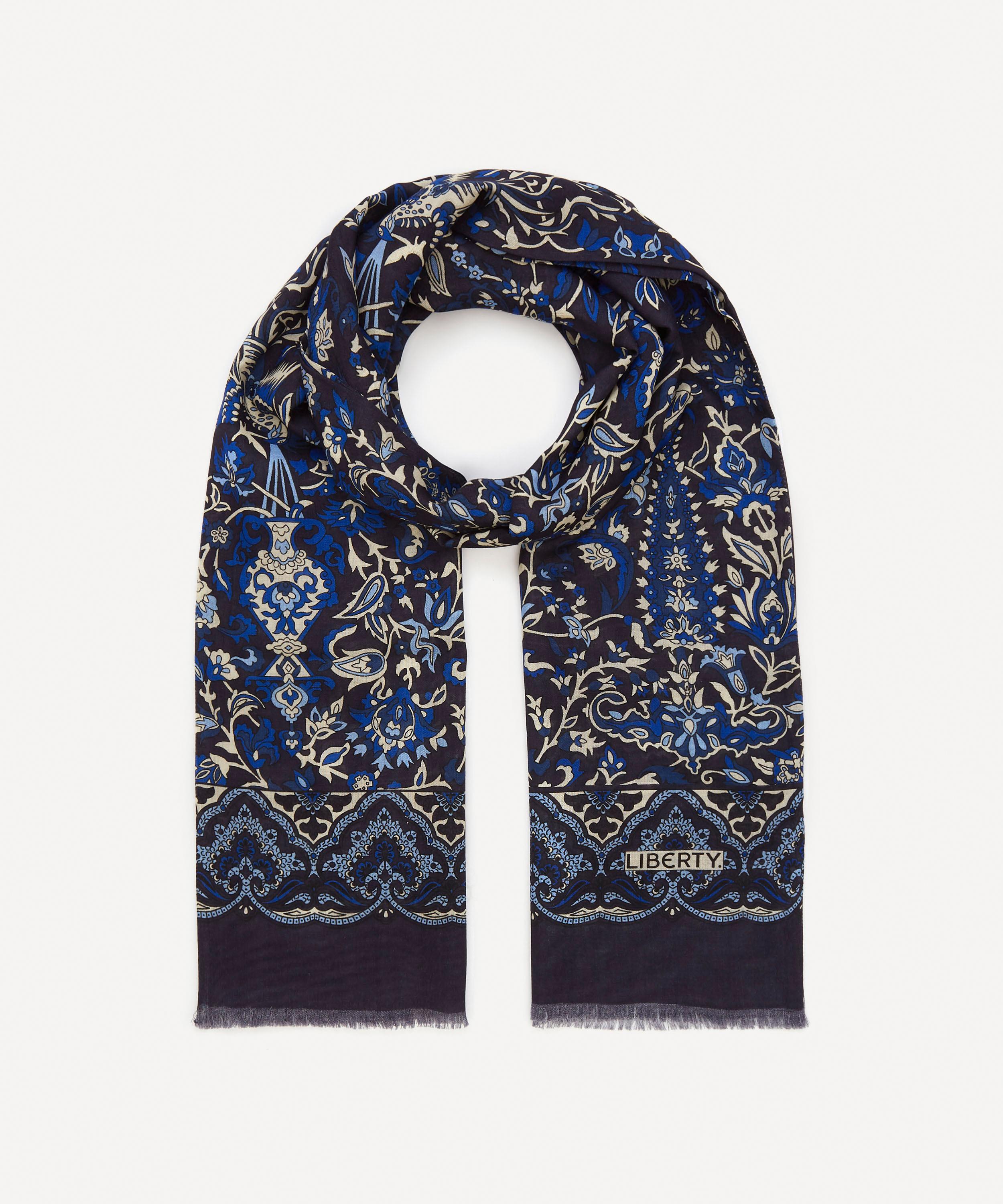 Scarf 90 - Navy Blue Grey - Man - Silk