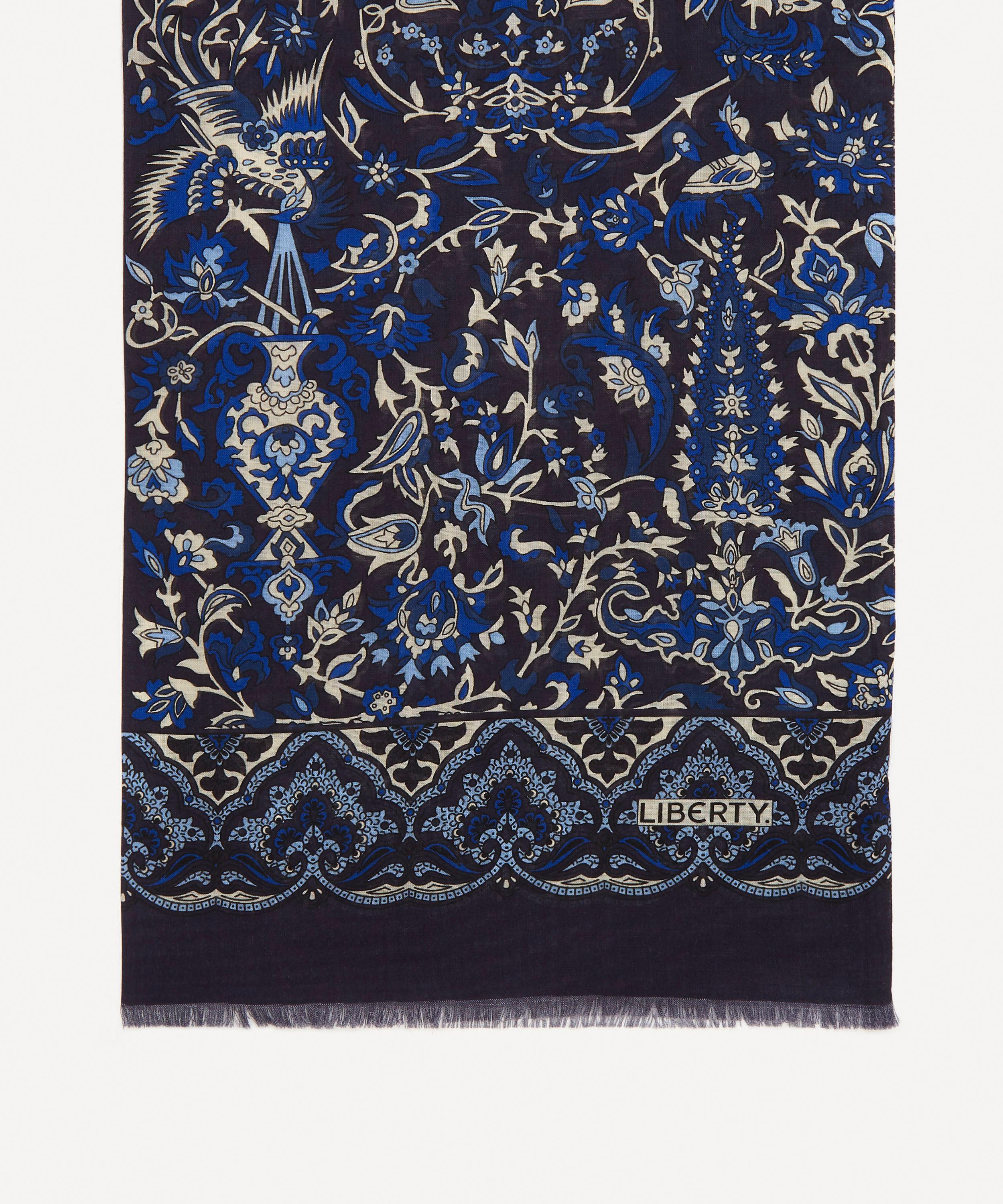 Liberty - Harvur Wool-Silk Fringed Scarf image number 2