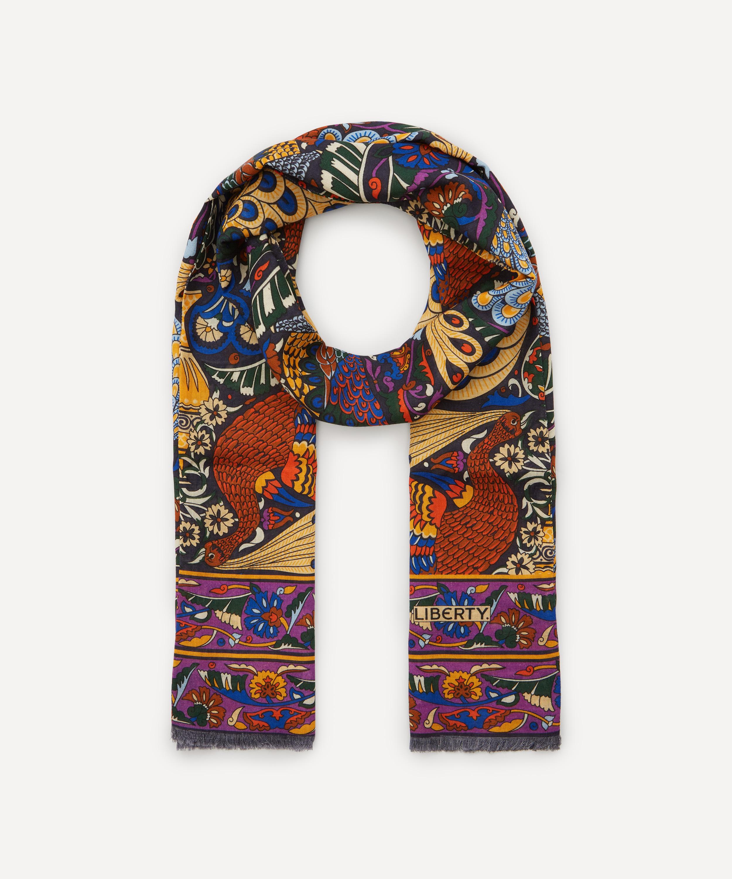 Liberty - Maer Wool-Silk Fringed Scarf image number 1