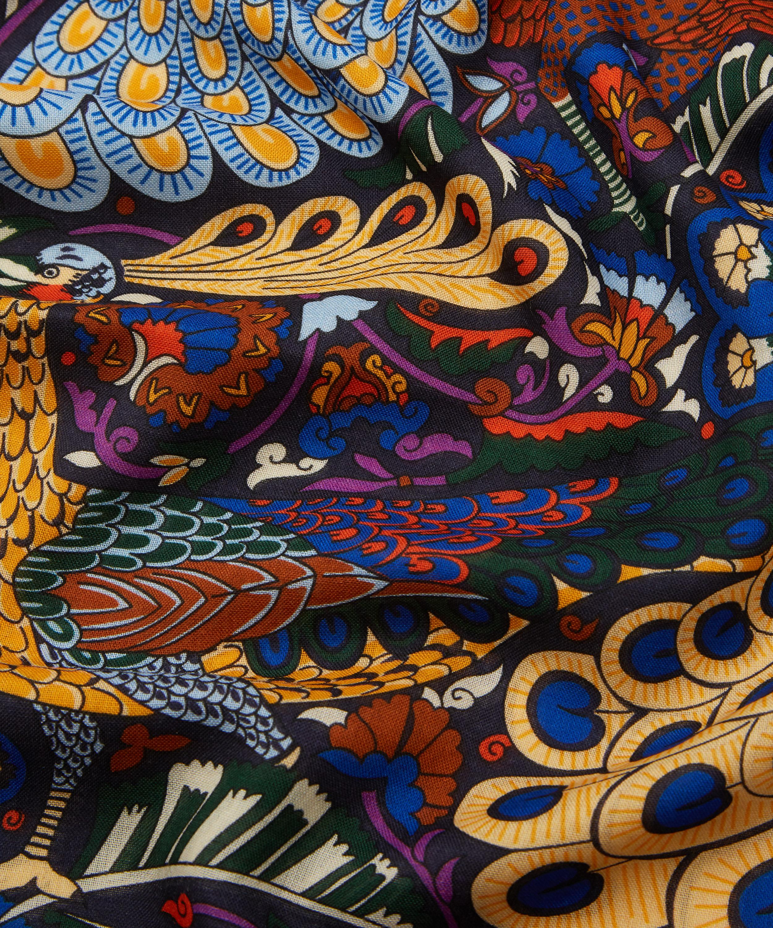 Liberty - Maer Wool-Silk Fringed Scarf image number 3