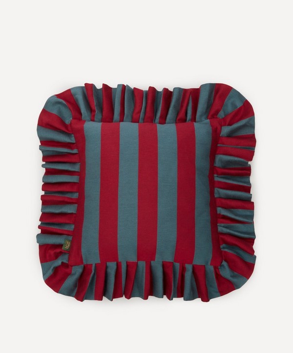 House of Hackney - Camelot Stripe Jacquard Frill Cushion image number null