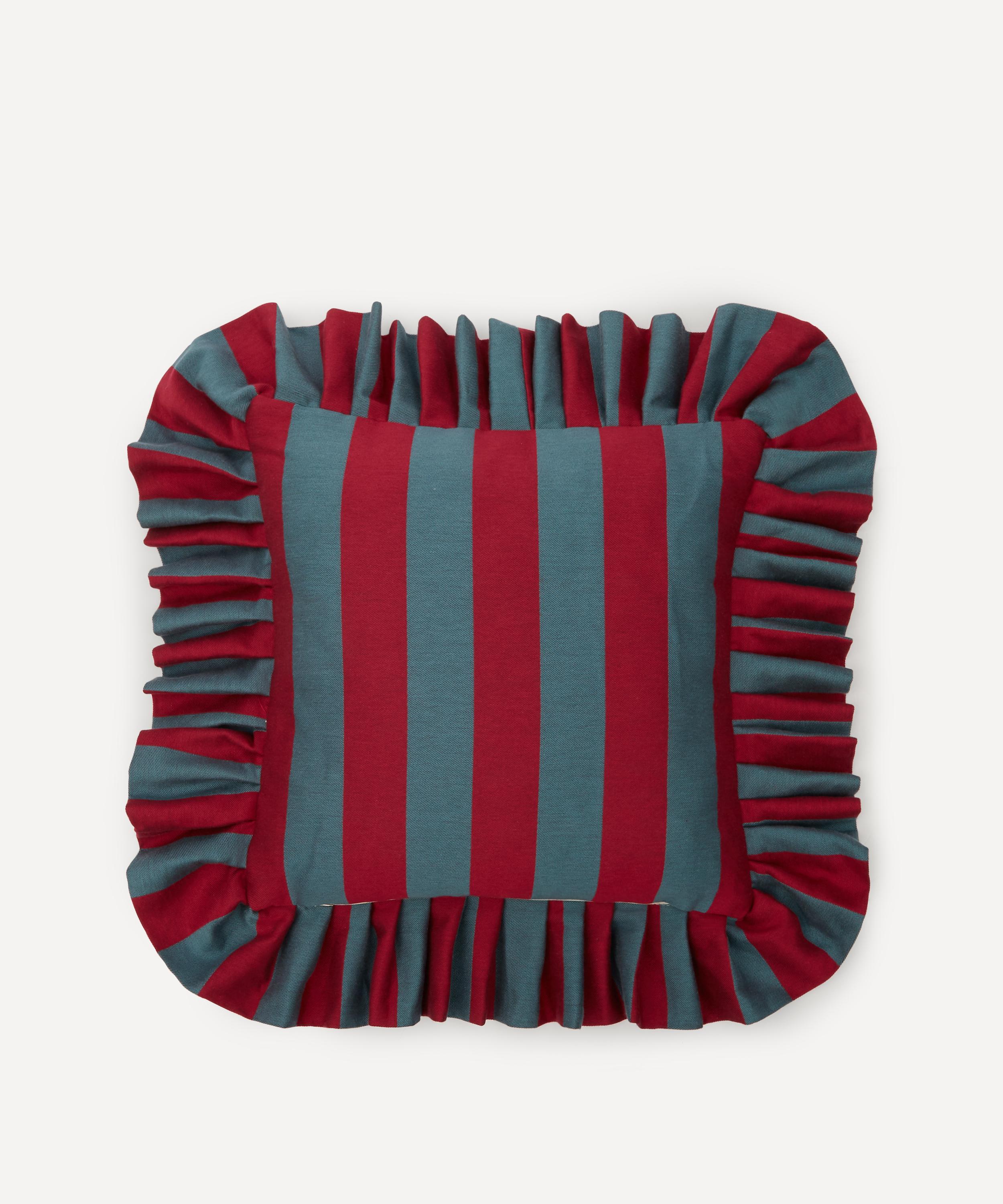 House of Hackney - Camelot Stripe Jacquard Frill Cushion image number 2