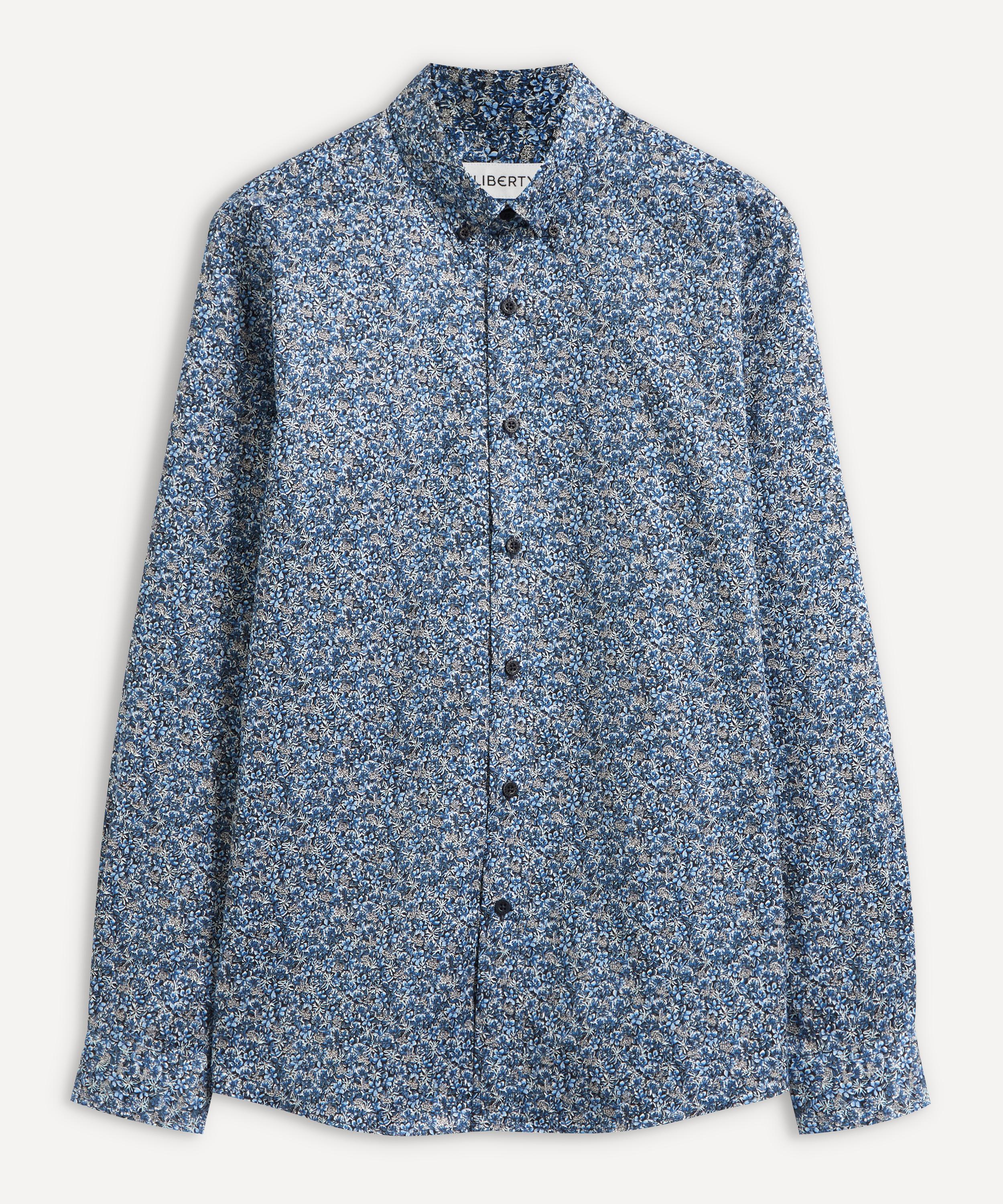 Liberty Ragged Robin Cotton Twill Casual Button-Down Shirt | Liberty